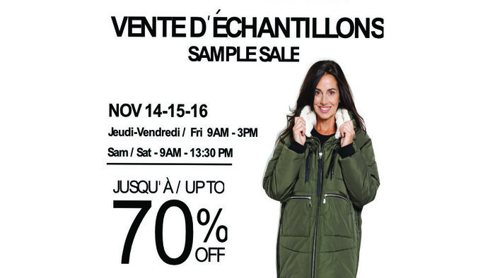 sam jackets sample sale 2019